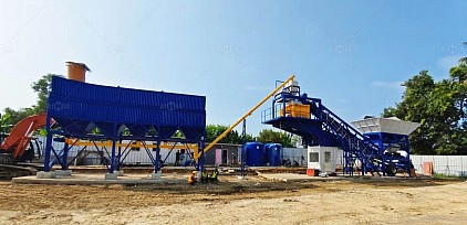 mobile ready mix concrete plant